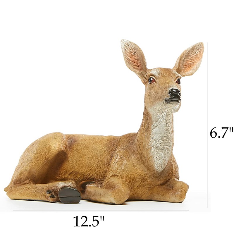 JHVYF Adorable Deer Statue Decor for Garden Yard Buck &