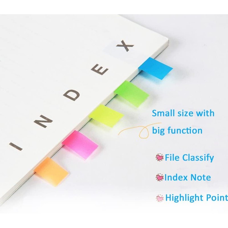 300PCS Sticky Index Tabs, Transparent Sticky Page Markers Notes, Book