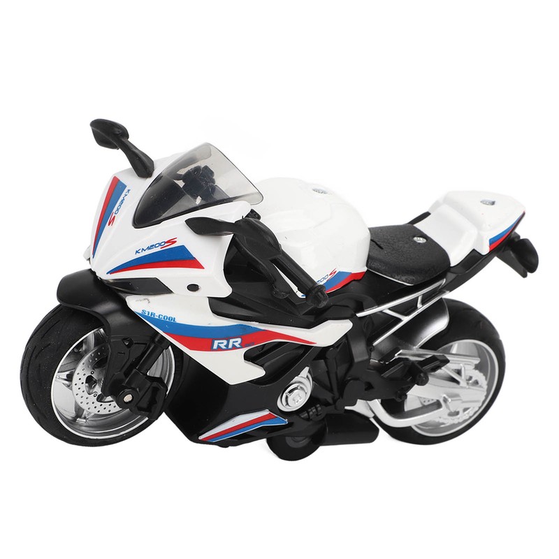 Kids Pull Back Motorcycle Toy Sound Light Effects High Simulation