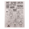 Merry Christmas Happy New Year Gnome Clear Stamps for Christmas