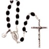 Rosary Black Wood Beads. Confirmation Gift. Ordination Gift.Holy Communion Gift.