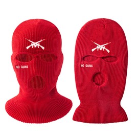 2022 New 3 Hole Full Face Mask Winter Cap Balaclava Hood Beanie Cap Hats for Men Women Outdoor Cycling Skiing Running, red