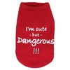 LOPHIPETS Dog I'm Cute But Dangerous Letter Print Shirts for