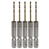 SK11 Hex Shaft Tin Iron Drill, Normal, Set of 5,