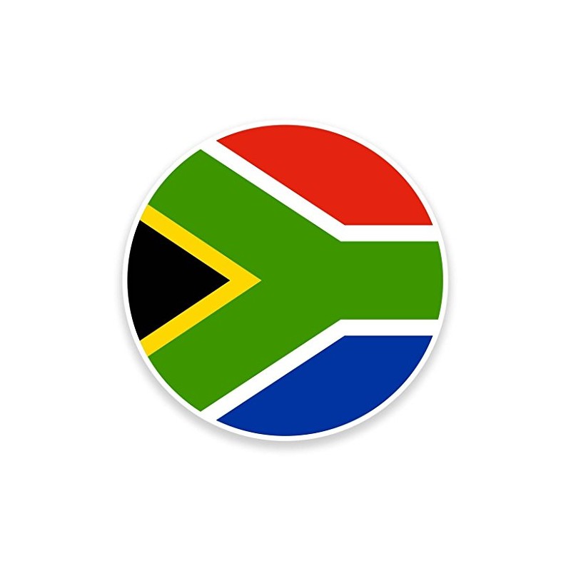 2 x 10cm/100mm South Africa Flag Window Cling Sticker Car
