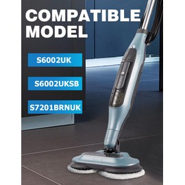 Mellbree Replacement Steam Mop Pads Compatible with Shark S6002UK 6Pcs, Reusable Steam Mop Compatible with Shark S6002UK S7201UK