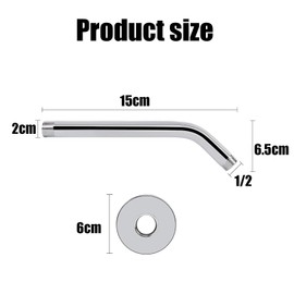 Shower Head Extension, Easy to Install Shower Head Extension Arm, Durable and Sturdy Shower Extension Arm, Used to Extend The Nozzle for Convenient Bathing(15cm X 6.5cm X 2cm, Silvery)