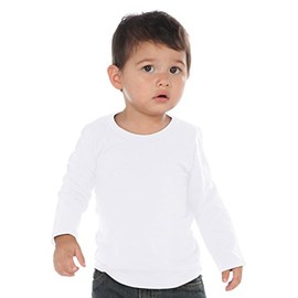 Kavio! Unisex Infants Crew Neck Long Sleeve White 24M
