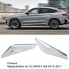 2PCS Front Fender Chrome Finisher 51117338569 Replacement for X3 X4