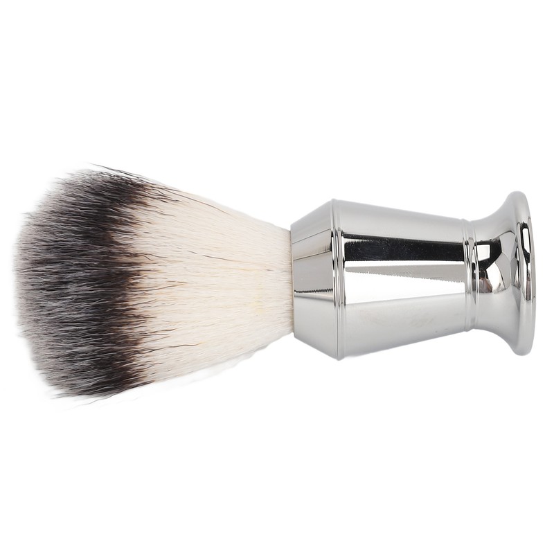 Beard Foam Brush Fine Synthetic Bristles Stainless Steel Fast Dry