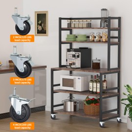 Stem Casters Wheels, 7/16" x 1-3/8" Swivel Casters with Brake TPR Casters 800 Lbs Load Capacity Replacement Wheels Casters Set of 4 (With Brake, 4 Inch)