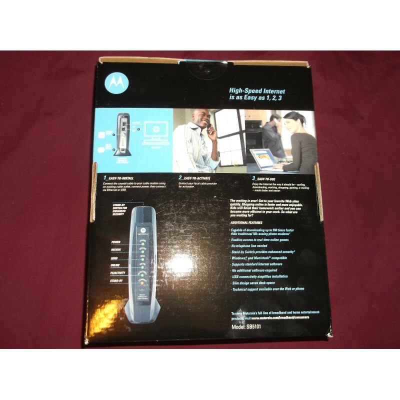 Motorola SEALED Motorola SURFboard SB5101U Cable Modem With AC Adapter