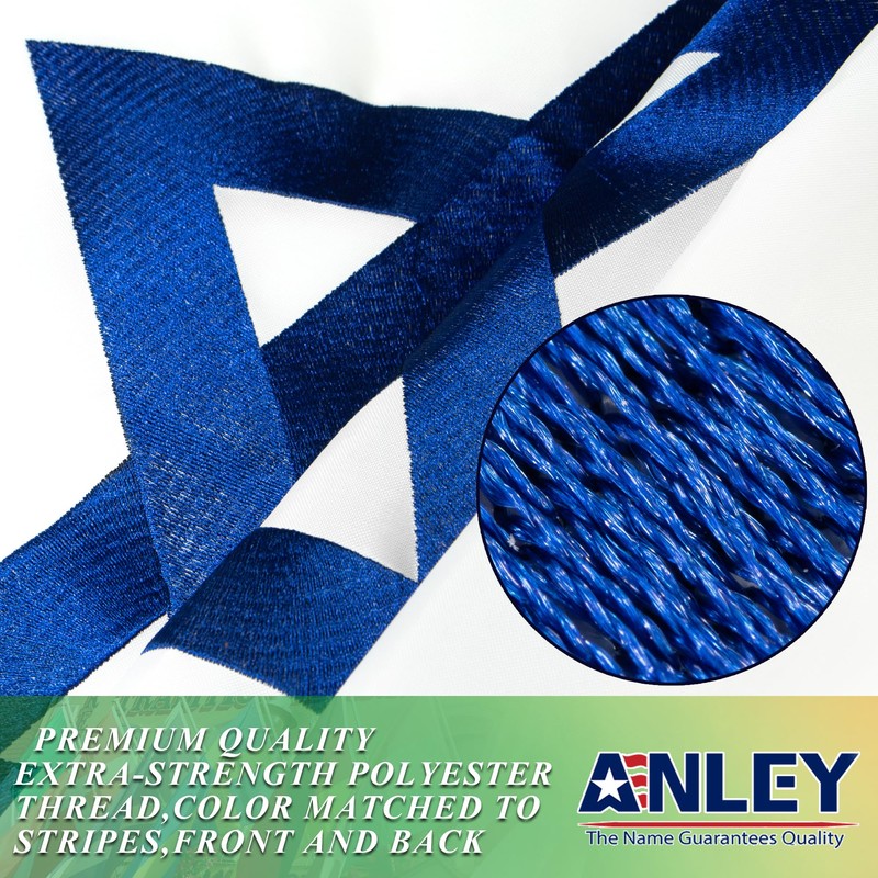 Anley EverStrong Series Israel Flag 3x5 Foot Heavy Duty Nylon
