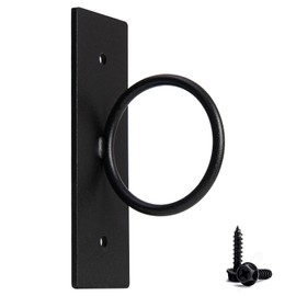 UVKDEENK 1 Pack Decorative Rope Railing Hooks, Drop Ring Brackets for Fencing Stair Deck Railing, Wall Mount Hanger Hanging Bracket, Ceiling Hook for Hanging Plant Lighting, Hemp Rope Support Holder