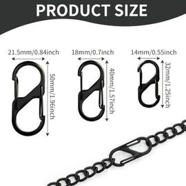 15pcs Anti Theft Zipper Clips,Zipper Lock Clips Theft Deterrent Dual Spring Zipper Pull Locks S Shaped Carabiner Zipper Pull Replacement for Home Outdoor Sports