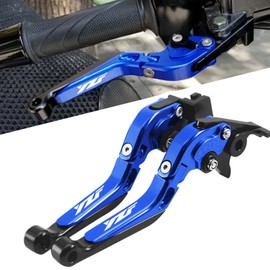 FREAXLL YZF-R1 R6 Motocycle Brake Clutch Levers Set Foldable Extendable CNC for Y-amaha YZF R1 2004-2014 YZF-R6 2005-2016 (Blue/Black)