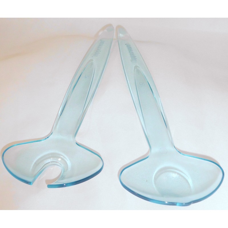 1a TUPPER Eleganzia C125 Salad Servers Set of 2 Clear