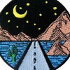 Long Way Under Starry Night Explore Outdoor Patch Embroidered Badge