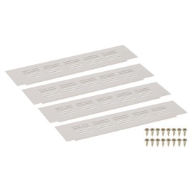 sourcing map 4Pcs Rectangle Ventilation Grille Aluminum Alloy Mesh Air Vent Covers, 225x50mm