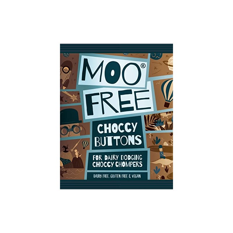 MOO FREE Choccy Buttons- FULL CASE 25 X 25g