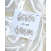 Crystal Snow Glow Handmade Nail Tips - Short Square /