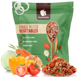 Gourmanity Dehydrated Mixed Vegetables, Adds Color and Flavor to Soups and Stews - 5lb Bag