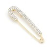 1 PCS 3 Inch Gold Rhinestone Inlaid Alloy Safety Brooch Pins Scarves Buckle Shawl Clip Jewelry Brooch DIY Accessories for Clothing Locking Ornament Fastening Embellish