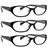 Reading Glasses – 9502HP- 3 PK – Black – 1.25