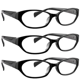 Reading Glasses – 9502HP- 3 PK – Black – 1.25