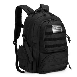 30L Military Tactical Backpack for Men 3 day Assault Pack Molle Backpack Tactical Hiking Rucksack (Black)