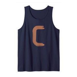 Creative Bold Leather Letter C - Design - Alphabet - Marker Tank Top