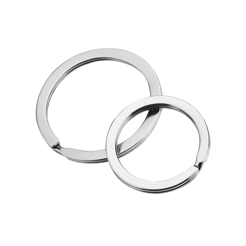 10 Pcs 25mm 30mm Keyring Metal Flat Split Key Ring