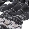 Premium Long Dual Tone Fair Isle Knit Warm Winter Fringe