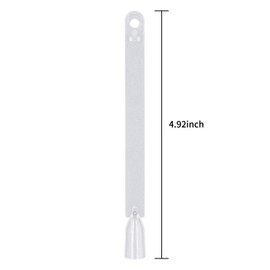 KRISMYA Set of 4 Total 200 Pcs Clear Nail Swatches Sticks, Transparent Fan-shaped Nail Art Tips Display Polish Board Display Practice Sticks Tool with Metal Split Ring Holder