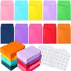 Colarr 500 Pieces Library Card Envelope Library Card Pockets Colorful