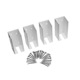 Vinyl Fence Brackets w/ Screws 3.5" x 1.5" (4-Pack), MS29993