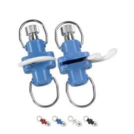 BLUEWING 2pcs Zirconia Outrigger and Flat Line Release Clip UV Resistance Trolling Fishing Release Clips with with 0-40 lbs Adjustable Tension, Blue