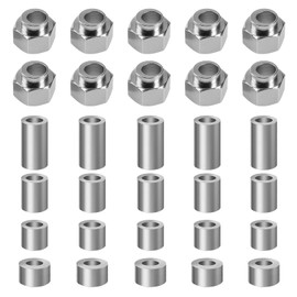 OTOTEC 10PCS Hexagonal Eccentric Column 20PCS Round Isolation Column for V Wheel 3D Printer Parts Steel Nickel-Plated Corrosion Resistant