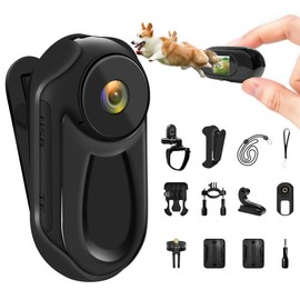 Mini Action Cam, Body Cam Body Camera Mini 1080P with 0.85 Inch Display, Thumb Body Cam, Multifunctional Action Cam, Portable Motorcycle Camera, Wearable POV Camera, Outdoor Riding Action Cameras