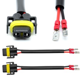 2x H7/H3/H1 Male to H11/H8 Socket LED Headlight or Fog Light Retrofit Wiring Harness Plug Socket Adapter for H-Yundai/Kia