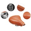 Eachbid Bicycle Saddle Universal Comfortable Brown Rivets Durable Spring Leather