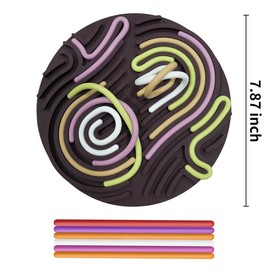 Silicone Sensory Fidget Toys Sensory Activity Board For Stress Anxiety Calm Down Travel Airplane Essentials Toys:_Round Red