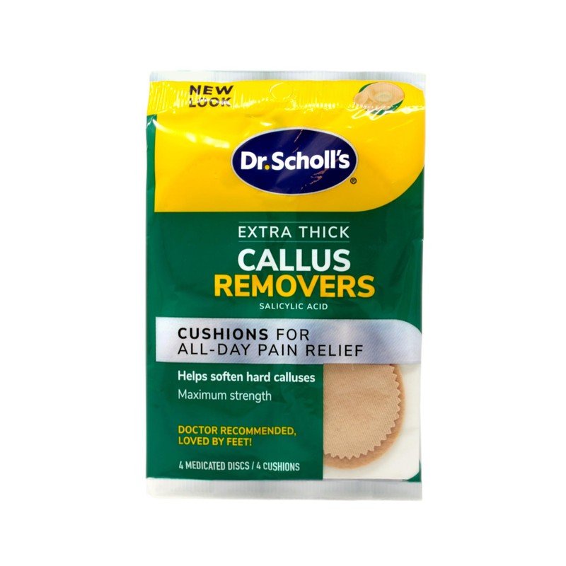 Dr. Scholl's Extra Thick Callus Removers 4 Cushions ea.(Packs of
