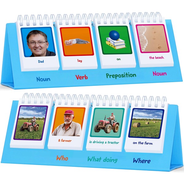 Sentence Flip Charts, 80 Double Sided Cards 40 Sentences, Learn