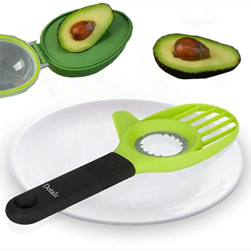 Dotala 3 in 1 Avocado Slicer Tool and Saver Keeper,Avocado