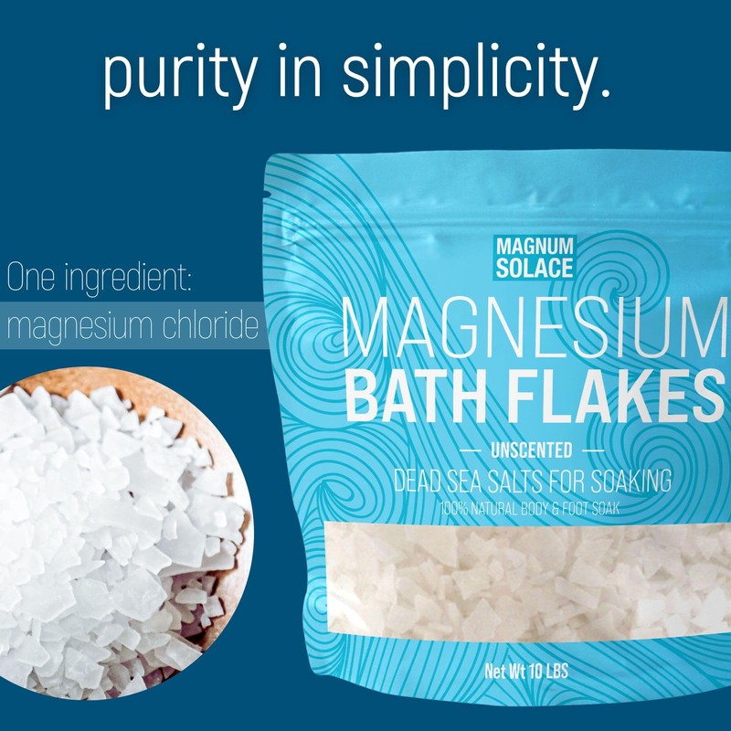 Magnesium Flakes for Bath 10 LBS, Plus Nighttime Magnesium Cream,