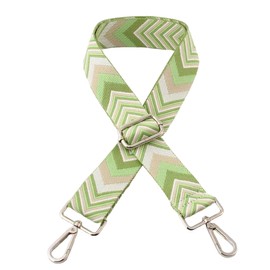ER Direct Thin Replacement Handbag Adjustable Crossbody Shoulder Bag Straps for Women (Chevron-Green)