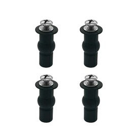 Toilet Seat Fittings 4 Pack Toilet Seat Screws Hinges Expanding Rubber Top Nuts Screws Toilet Lid Fixings Fixtures