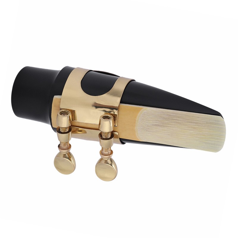 Alto Sax Saxophone ABS Mouthpiece with Cap Metal Buckle Reed