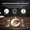 Bamboo Placemats for Dining Table, Placemats Set of 4,Stain-Resistant,Heat-Resistant Place